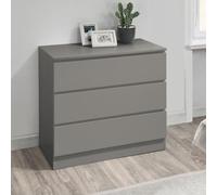 Oslo Grey 3 Drawer Small Chest