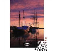 Oslo Harbor at Sunset, Jigsaw for Adults, 1000 Pieces, 52x38cm/1000pcs