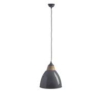 Oslo Large Bell-Shaped Pendant Light Interiors by Premier Grey One Size