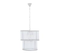 Oslo Large Bell-Shaped Pendant Light Interiors by Premier Silver One Size