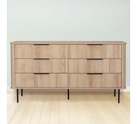 Oslo Large Chest of Drawers Natural 6 Drawers