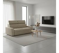 Oslo M3 3 Seater Sofa With Adjustable Headrests No Bed Function Upholstered Modern Freestanding Couch Various Colours Beige