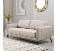 More4Homes Oslo Modern Scandi Style Fabric Living Room 3 Seater Sofa (Beige)