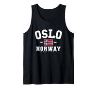 Oslo Norway Scandinavia Norwegian Flag Noreg Norge Tank Top
