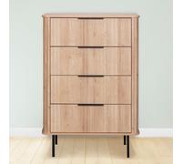 Oslo Tall Chest of Drawers Natural 4 Drawers