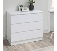 Oslo White 3 Drawer Small Chest