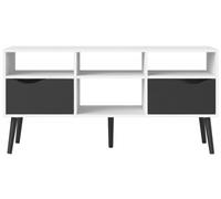 Oslo White and Black 117cm TV Unit