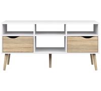 Oslo White and Oak Effect 117cm TV Unit