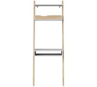 Oslo White and Oak Effect Leaning Desk
