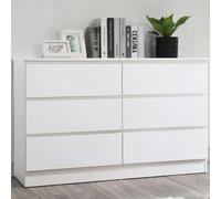 Oslo Wide Chest - 6 Drawer - White
