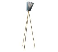 Oslo Wood Floor Lamp Gold Base & Green Shade