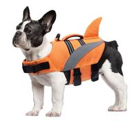 Oslueidy Dog Life Jacket High Flotation - Shark Lifesaver Float Coat With High Visibility Reflective Pet Safety Vest for Swimming, Boating, Surfing, Kayaking - Small, Medium, Large Sizes