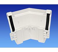 OSMA 8T854W White 111MM Gutter 45 Degree External Angle for Stormline Ogee Gutter System