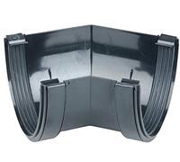 Osma 9T904B Deepline PVC-U 113mm 45 deg Angle in Black - Gutter Guttering 9T904