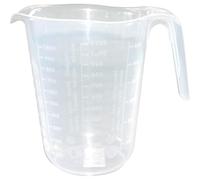 Osma Measuring cup 1 litre clear plastic, measuring unit for sugar, rice, flour and liquid