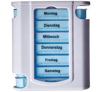 Osma pill/tablet box, 13 cm x 11 cm x 4 cm, week schedule