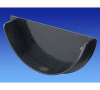 OSMA Roofline Commercial 150mm half round Gutter Internal Stopend BLACK 6T610b