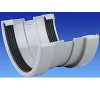 OSMA Roofline Commercial 150mm Half Round Gutter Union Grey 6T609G