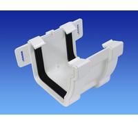 OSMA White 111mm Gutter Union/Joiner for Stormline Ogee Gutter System 8T809W