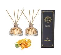 Osmanthus Diffuser Set of 2, Scent Sticks, Room Air Fresheners, 2 Bottles Aromatherapy Essential Oil Set, for Bathroom Bedroom Office, Gift Sticks Defusers with 1.8oz Essential Oils Each Bottle