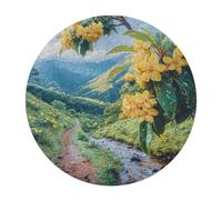 Osmanthus Flower 120 Piece Circular Jigsaw Puzzle Flowers Plants Trees Animal Shape Educational Home Decor Puzzle Stress Relief for All Ages Creative Challeng Challenging 120 PCS