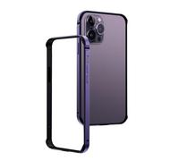OSMARI Aluminum Frame Metal Bumper Case for iPhone 16 Plus, Aluminum Hard Case Slim Metal Frame Bumper Cover with Soft TPU Inner for iPhone 16 Plus (Purple)