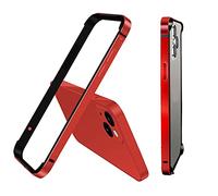 OSMARI Aluminum Frame Metal Bumper Case for iPhone 16 Plus, Aluminum Hard Case Slim Metal Frame Bumper Cover with Soft TPU Inner for iPhone 16 Plus (Red)