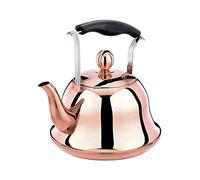 OSMARI Ceramic Electric Kettle Cordless Water Teapot, 1.2L Teapot Retro Jug, 1000W Water Fast for Tea, Coffee, Soup, Oatmeal Removable Base, Automatic Power Off,Boil Dry Protection White,Rose Gold,4L