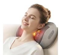 OSMING Cordless Back and Neck Massager with Heat, Rechargeable 20-Node 3D Shiatsu Pillow for Deep Tissue Pain and Shoulder Relief, Portable for Home Office & Car, Ideal Gifts for Grandparents,Dad,Mom