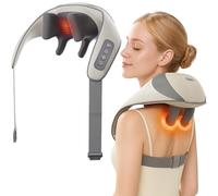 OSMING Shiatsu Neck and Shoulder Massager with Heat, 6D Deep Tissue Massager for Pain Relief, Cordless Portable Electric Massager for Home and Office, Gift for Mom,