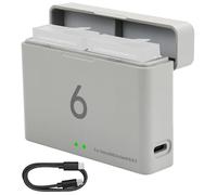 OSMO 360/Action 6/5 Pro/4/3 Battery Fast Charger, PD 9V Input, Portable Charging Case with USB-C to C Cable, Universal for DJI OSMO Action 6, 5 Pro, 4, 3,OS MO 360 Camera