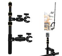 OSMO 360 Motorcycle Camera Mount Kit with 43" Invisible Selfie Stick Compatible with Insta360 X5-X Heavy Duty Bike Handlebar Clamp compatible for GoPro 13-3 Bicycle ATV UTV Riding Moto Vlogging (Gold)