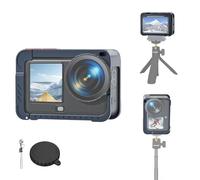 Osmo Action 6 Aluminum Camera Cage, Protective Frame House with Cold Shoe, 1/4"Screw Mount compatible for DJI Osmo Action 6, Quick Release for Tripod, Horizontal Vertical Shot with Shutter Button