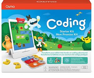 Osmo - Coding Starter Kit for iPad - 3 Hands-on Learning Games - Ages 5-10+ - Learn to Code, Coding Basics & Coding Puzzles - iPad Base Included.