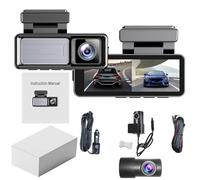 Osmo Dashcam Pro 4k with 64GB Card, Front And Rear Osmo Dash Cam Pro, Dashcam Wifi/App Control Car Camera Dash Cam With Reversing Camera, Loop Recording, Parking Monitoring (1 PCS)