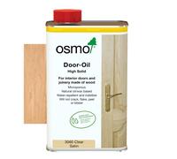 Osmo Door Wood Wax Oil 3060, Clear Satin Finish, 1L - Durable Oil for Doors, Fra