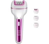 Osmo Epilux 3-in-1 Wet & Dry Electric Hair Removal for Women,Multi Attachments Shaver for Face, Legs, Underarms, Bikini Line & Dead Skin Foot Care