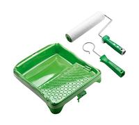 Osmo Floor Roller Set - 250mm Microfibre Paint Roller Set for Wood Oils & Floor Finishes - Includes Frame, Sleeve, Tray, Inserts & Scraper - Even Coverage for Smooth Wooden Floors