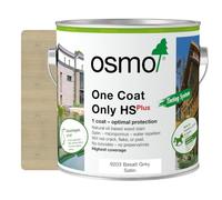 Osmo One Coat Only HS Plus 9203 Transparent Basalt Grey 2.5L - High Coverage Exterior Wood Stain for Cladding & Fencing - One Coat Protection - Water & UV Resistant Satin Finish