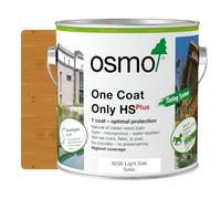 Osmo One Coat Only HS Plus - Oil Stain for The Protection for Outdoor Wood (9206 Light Oak, 2.5 Litre)