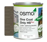Osmo One Coat Only HS Plus 9207 Transparent Quartz Grey 750ml - High Coverage Exterior Wood Stain for Cladding & Fencing - One Coat Protection - Water & UV Resistant Satin Finish