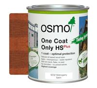 Osmo One Coat Only HS Plus 9232 Transparent Mahogany 750ml - High Coverage Exterior Wood Stain for Cladding & Fencing - One Coat Protection - Water & UV Resistant Satin Finish