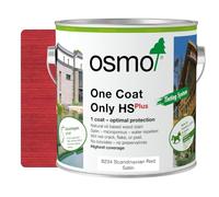 Osmo One Coat Only HS Plus 9234 Transparent Scandinavian Red 2.5L - High Coverage Exterior Wood Stain for Cladding & Fencing - One Coat Protection - Water & UV Resistant Satin Finish
