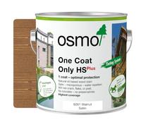 Osmo One Coat Only HS Plus - Oil Stain for The Protection for Outdoor Wood (9261 Walnut, 2.5 Litre)