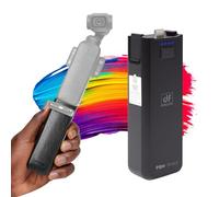 Osmo Pocket 3/4 Battery Grip with Mic Connection, 5000mAh Full-Decoding Power Handle, Type-C Data Transfer, Power Display, Live Streaming, 1/4" Thread