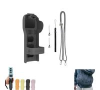 Osmo Pocket 3 Protective Cover with Lanyard, Magnetic Storage Cap for Filters and Wide-Angle Lens, Flip-Top Gimbal & Camera Body Protector, Compatible with DJI Osmo Pocket 3 (Gray)
