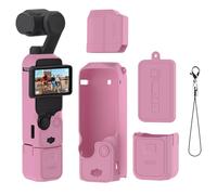 Osmo Pocket 3 Silicone Case, Protective Cover for DJI OSMO Pocket 3 All-Round Protection Camera Lens Cover Protective Case Osmo Pocket 3 Creator Combo Accessories, Set A Pink