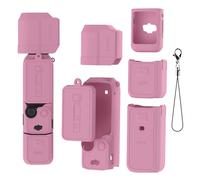 Osmo Pocket 3 Silicone Case, Protective Cover for DJI OSMO Pocket 3 All-Round Protection Camera Lens Cover Protective Case Osmo Pocket 3 Creator Combo Accessories (Set B Pink)