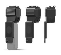 Osmo Pocket 4 Gimbal Protective Case Flip Cover Plastic Gimbal Protector Lens Screen Cap Translucent Shell Check Charging Status Shockproof Guard Case for DJI OSMO Pocket 4 Accessories