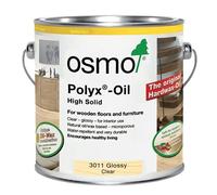 Osmo Polyx®-Oil - Hard Wax Oil 3011, Clear Gloss, 0.375L - Durable for Wooden Furniture, Water-Resistant Floor Wax, Wood Treatment & Wood Finish - Ideal for Oak, Pine, Spruce, Beech & More